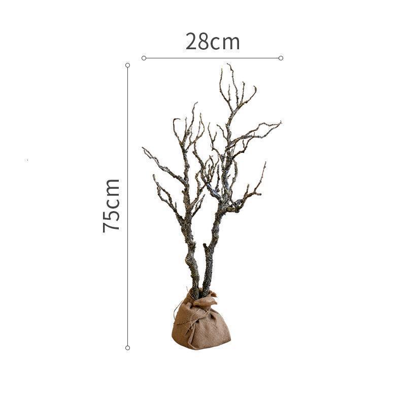 美帮汇禅意枯树仿真植物大型艺术装饰摆件花艺造景橱窗陈列道具 禅意枯树灰枝(小) 干树枝高清大图