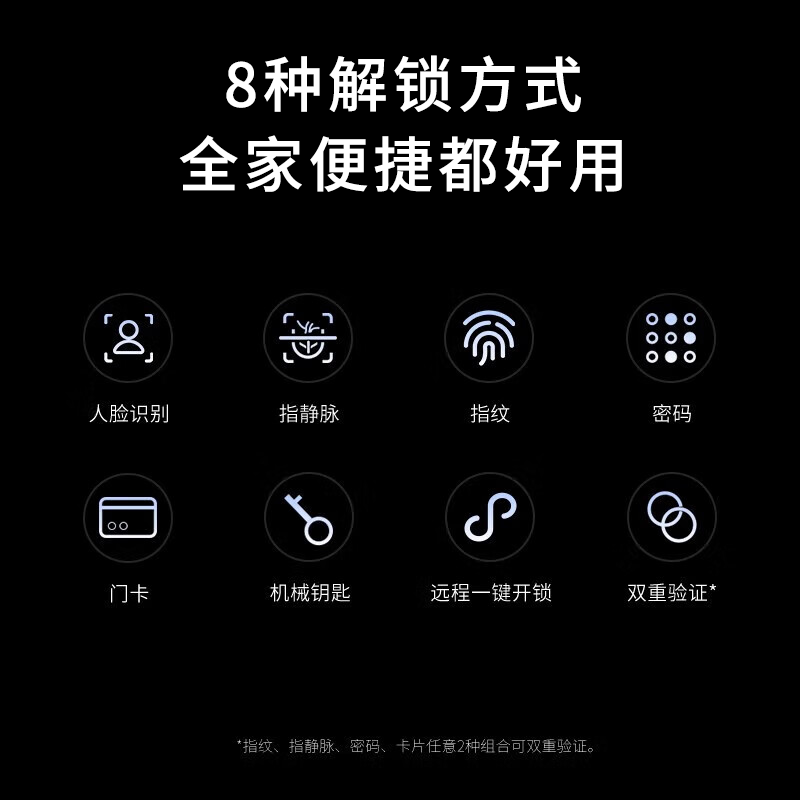 凯迪仕(kaadas)Z6 Pro Max全自动人脸识别智能门锁指静脉指纹锁 可视猫眼密码电子锁
