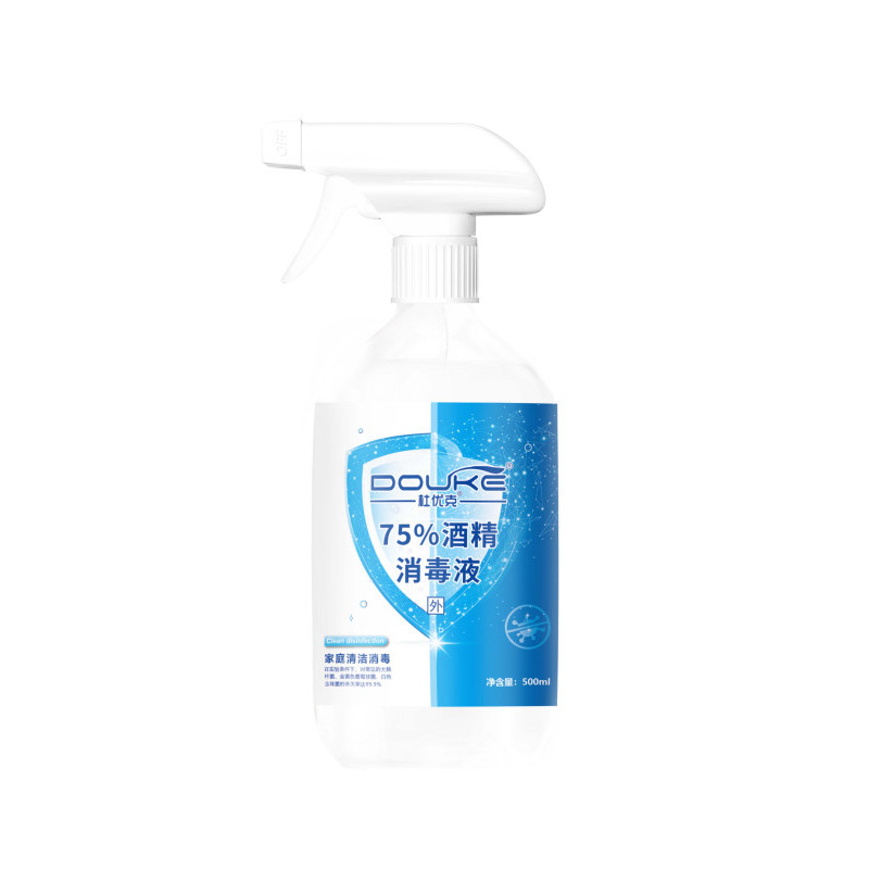 杜优克酒精消毒液75%酒精喷雾免洗洗手液家用杀菌消毒乙醇500ml 1瓶