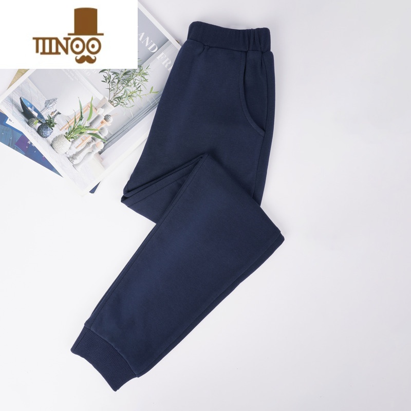 YANXU初高中学生款运动裤男直筒宽松休闲女深蓝藏青色校服裤子夏薄高清大图