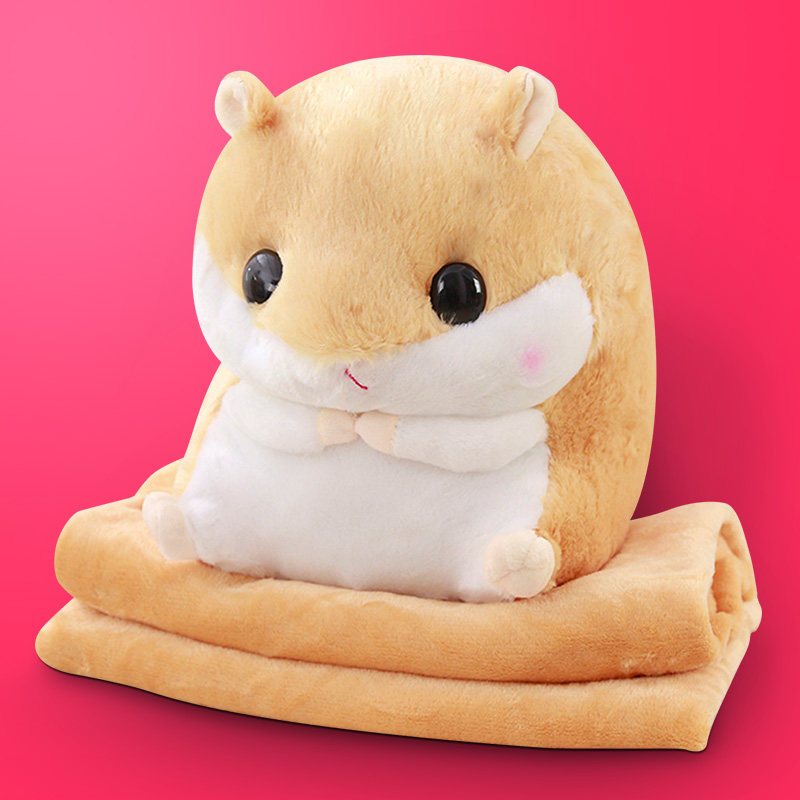仓鼠冬季暖手抱枕插手毛绒玩具娃娃可爱冬天充电捂手女学生三合一