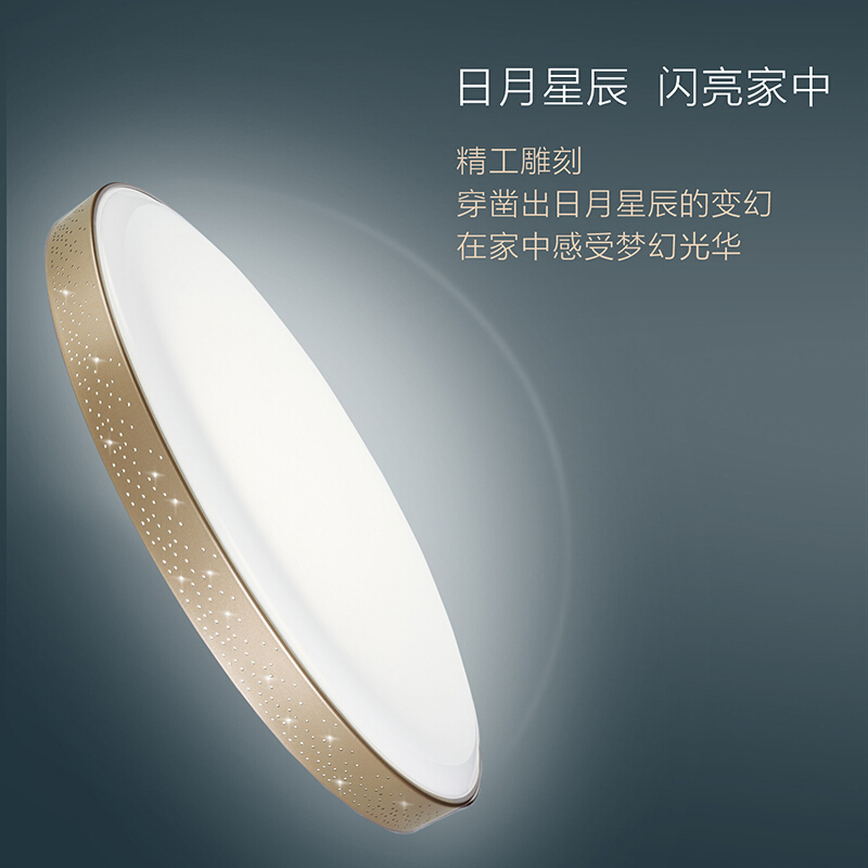 飞利浦 （PHILIPS）吸顶灯现代简约客厅卧室办公室会议室调光调色圆形LED吸顶灯 悦曜
