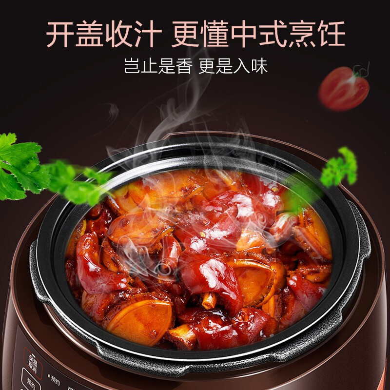 苏泊尔(SUPOR)电压力锅 球釜内胆 一键排气 开盖收汁 5L电高压锅 智能预约 SY-50YC8101Q