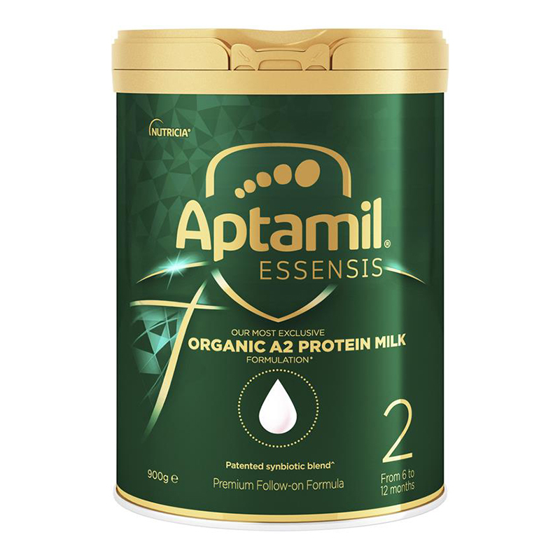 澳洲爱他美(aptamil)绿色奇迹绿罐有机A2蛋白进口婴幼儿二段奶粉900g/罐装 效期到26年