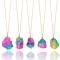 [第2件O元]七彩色天然原石绕线水晶吊坠透明多色项链情侣礼物 天然原石(一个的价钱)