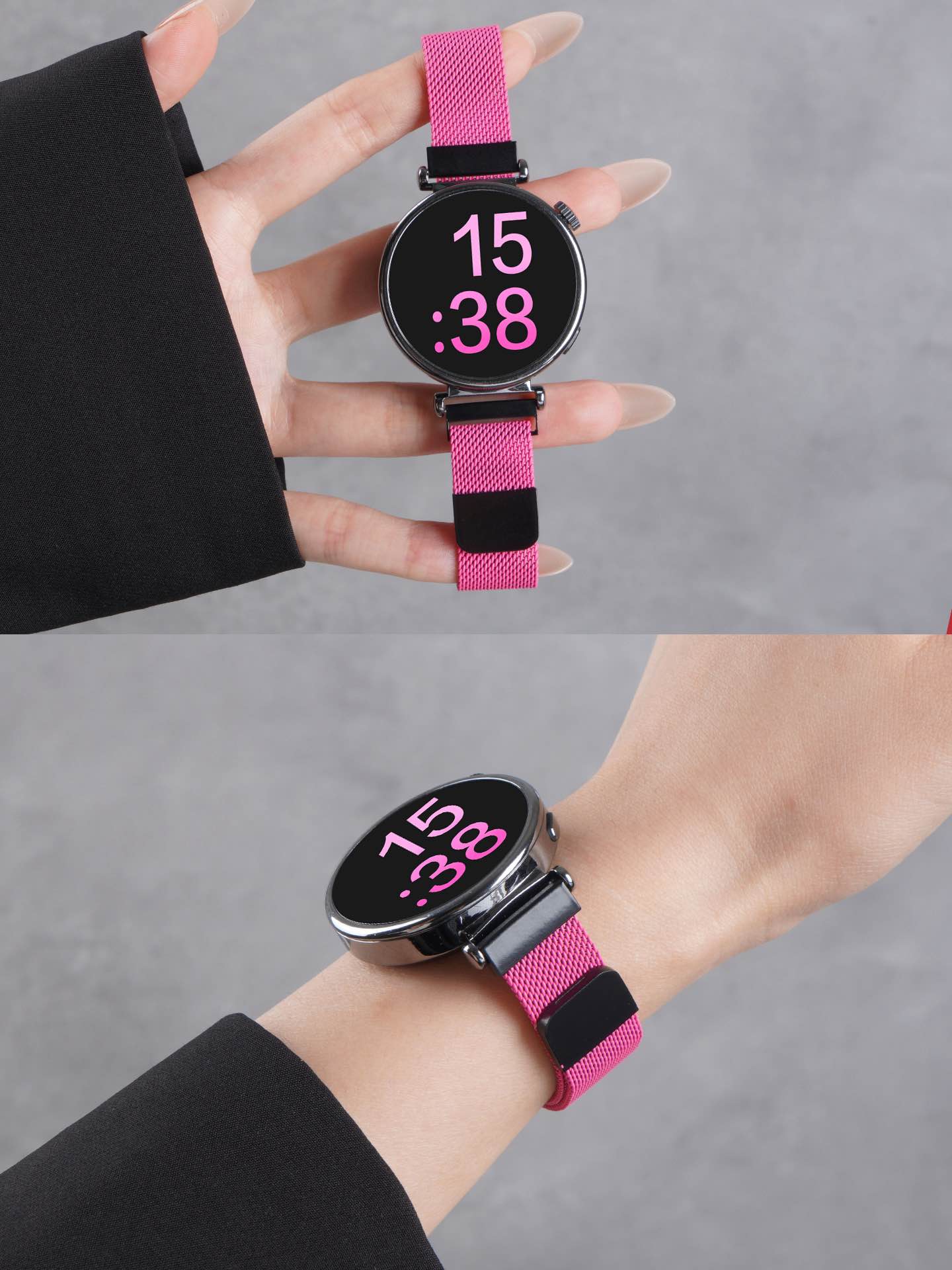 适用华为GT6手表gt5表带watch5米兰磁吸gt4梅子紫色gt6pro智能腕表5pro新款女士gt2/3表带3264高清大图