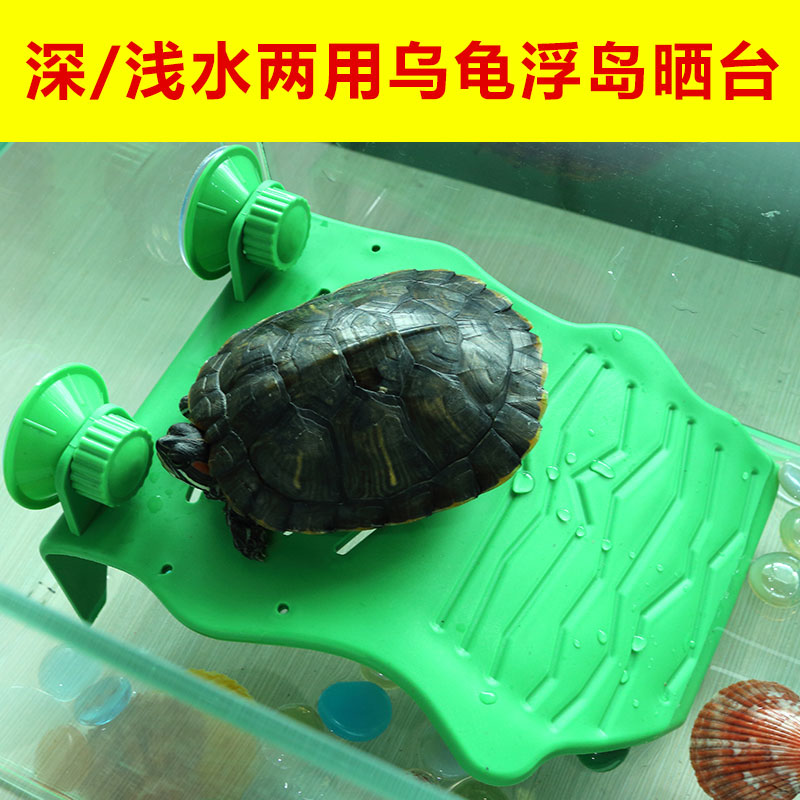 乌龟缸晒台爬台鱼缸水族箱乌龟爬坡晒背台浮台巴西龟水龟爬梯高清大图