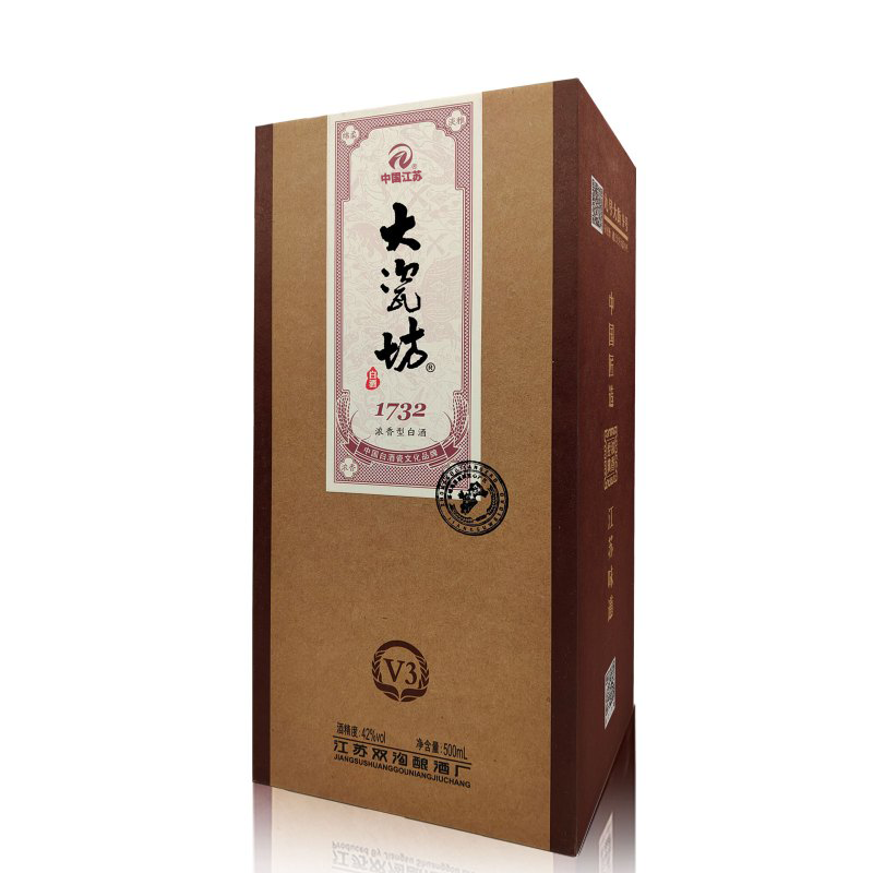 42%vol 大瓷坊酒-V3(升级版) 500mlx1x6/箱 纯粮酿造 固态发酵 浓香型白酒高清大图