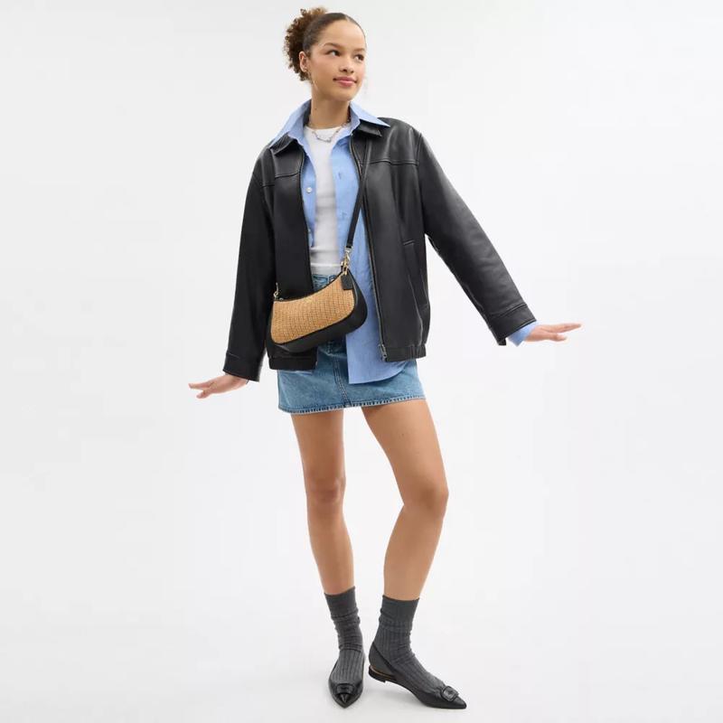 COACH 蔻驰(COACH)女士单肩包时尚百搭配饰斜挎包手提两用潮酷休闲女包