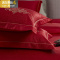 四件套棉棉床单贡缎欧式床上用品喜被新房婚庆大红色结婚被套 三维工匠