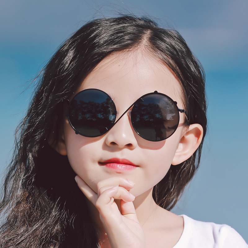 人气儿童太阳镜偏光防紫外线男童女童眼镜小孩个性宝宝墨镜潮特惠粉框