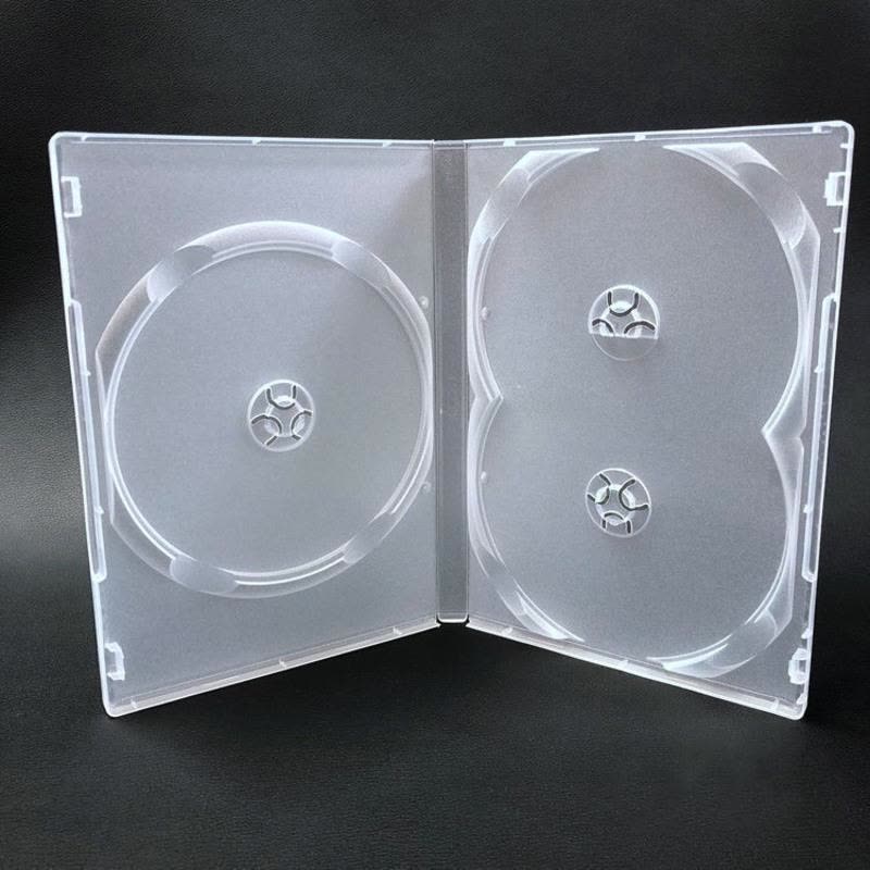 14厘明单盒 2个 塑料光盘盒CD盒DVD透明光碟盒双片装3片4片装碟壳单片装14厘盒子图片