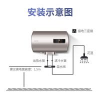 USATON/阿诗丹顿家用电热水器储水式速热电热水器60升大容量3000W二级能效节能省电出水断电电安全洗浴WIFI智控
