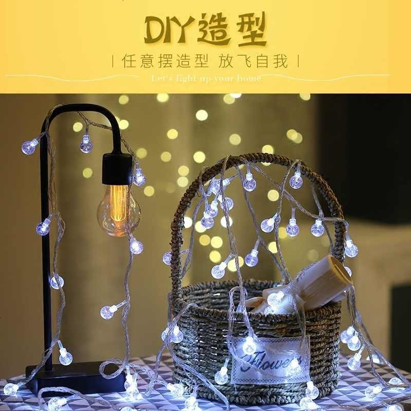 韩风星星装饰拍照串灯小夜灯婚庆宿舍圣诞树道具卧室挂灯灯小户外创意少女婚庆灯泡小彩