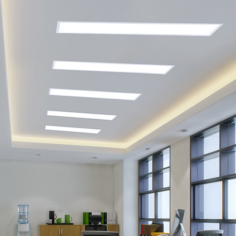 苏宁优购 石膏板嵌入式弹簧卡扣led长条灯办公室吊顶灯过道走廊暗装