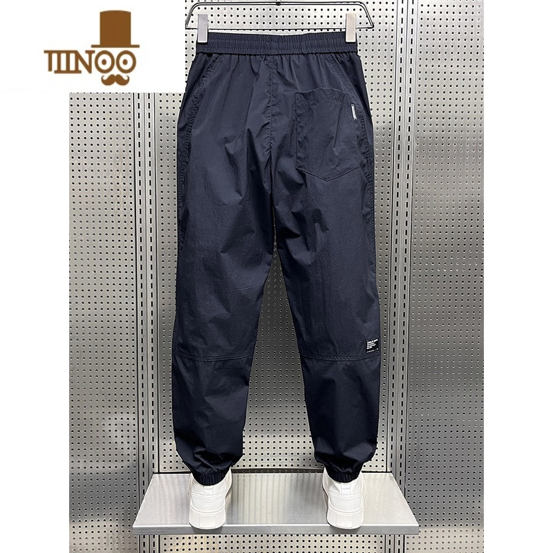 YANXU夏季薄款休闲裤男款裤子工装冰丝裤宽松束脚哈伦裤运动裤裤裤裤丝高清大图