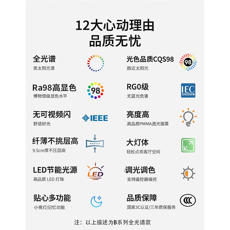 雷士照明全光谱LED北欧全屋灯具套餐组合简约现代客厅灯大气吸顶灯灯具套餐PDD高清大图