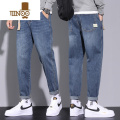 YANXU九分牛仔裤男夏季薄款宽松直筒潮牌痞帅2023新款休闲裤子美式高男