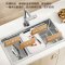 浪鲸(SSWW)水槽大单槽304不锈钢洗菜槽洗碗槽多功能洗菜盆家用蜂窝压纹水槽