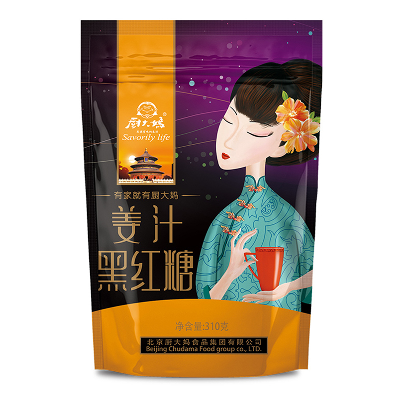 厨大妈姜汁黑红糖310g