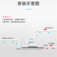 长虹管道净水器家用直饮厨房超滤中央净水机不锈钢自来水过滤器CUF-1T4