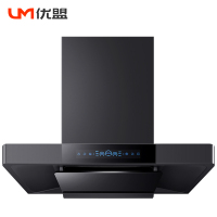 优盟UT109+JZ001HA顶吸式抽油烟机家用24立方大风力钢化玻璃油烟机燃气灶烟灶套餐（液化气）
