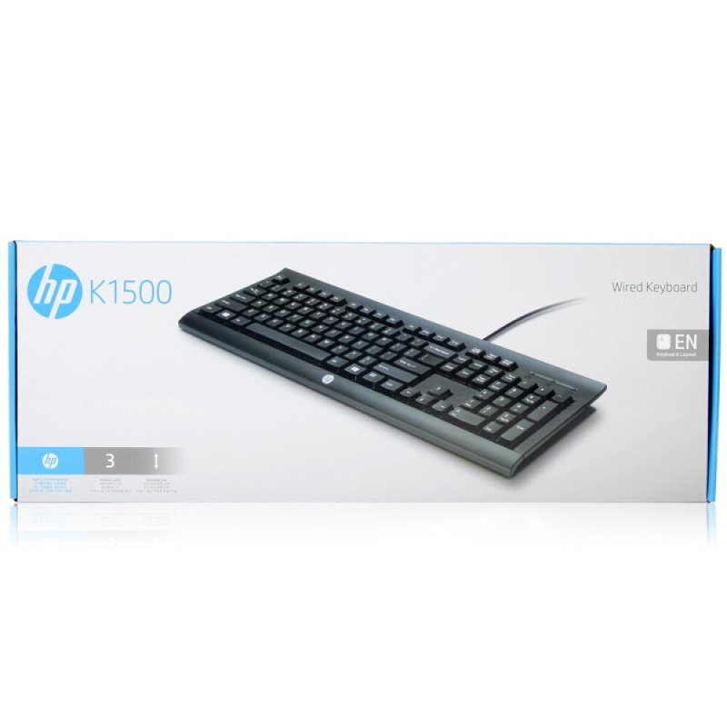 惠普 (HP) K1500 有线单键盘 黑色(个) 单位：个