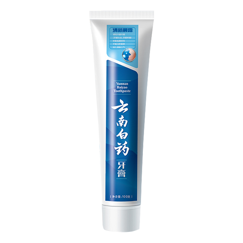 云南白药(YUNNAN BAIYAO)牙膏益优清新口气清新晨露100g