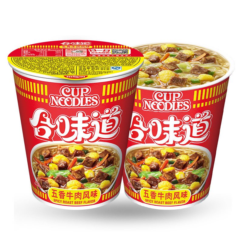 合味道(Cup noodles) 方便面组合装 杯面泡面快餐面 五香牛肉风味12杯整箱装高清大图