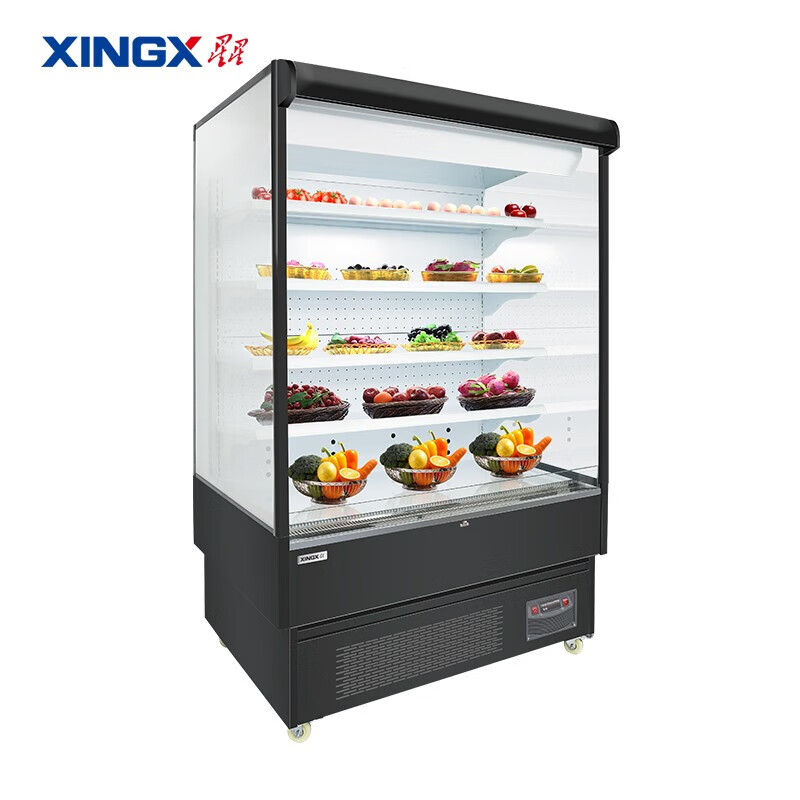 星星(XINGX)IVMC-2.0-8920W风幕柜冷藏展示柜立式商用冰柜保鲜冰箱超市便利店水果店专用 2米深灰色风幕柜