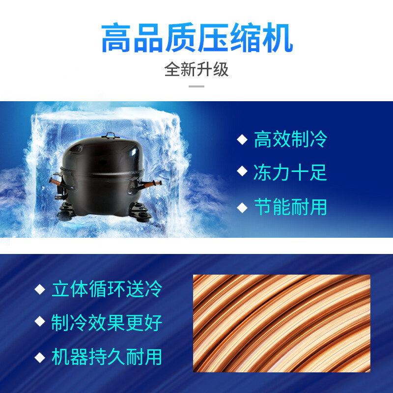 雪村(Xuecun) 2.4米 商用卧式冰柜 新款平台柜 海鲜柜冷藏冷冻转换柜 展示柜 商用冷柜WSC2.4QK高清大图