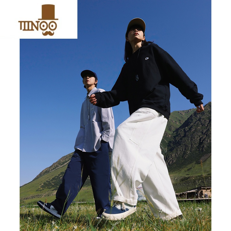 YANXU日系潮牌圆领卫衣男女款长袖情侣宽松上衣打底U高清大图