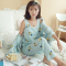 迪鲁奥（DILUAO)孕妇睡衣月子睡衣长袖月子服睡衣产妇喂奶套装产后月子服居家睡衣女长袖哺乳套406-34 浅蓝色