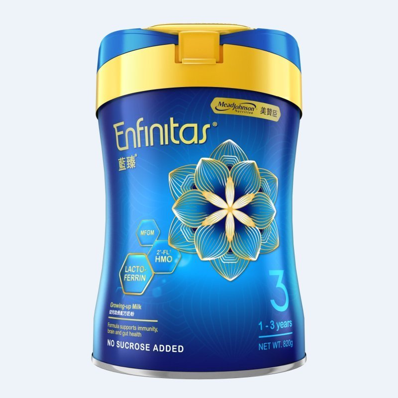 美赞臣(Mead Johnson)婴幼儿奶粉 升级版港版蓝臻3段 含HMO 820g *3罐装 荷兰进口