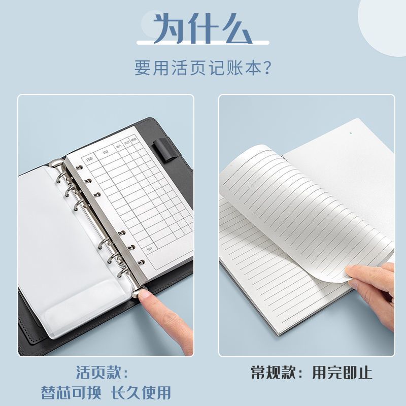 记账本消费明细家庭用理财笔记现金媳妇同款ins可爱放钱活页