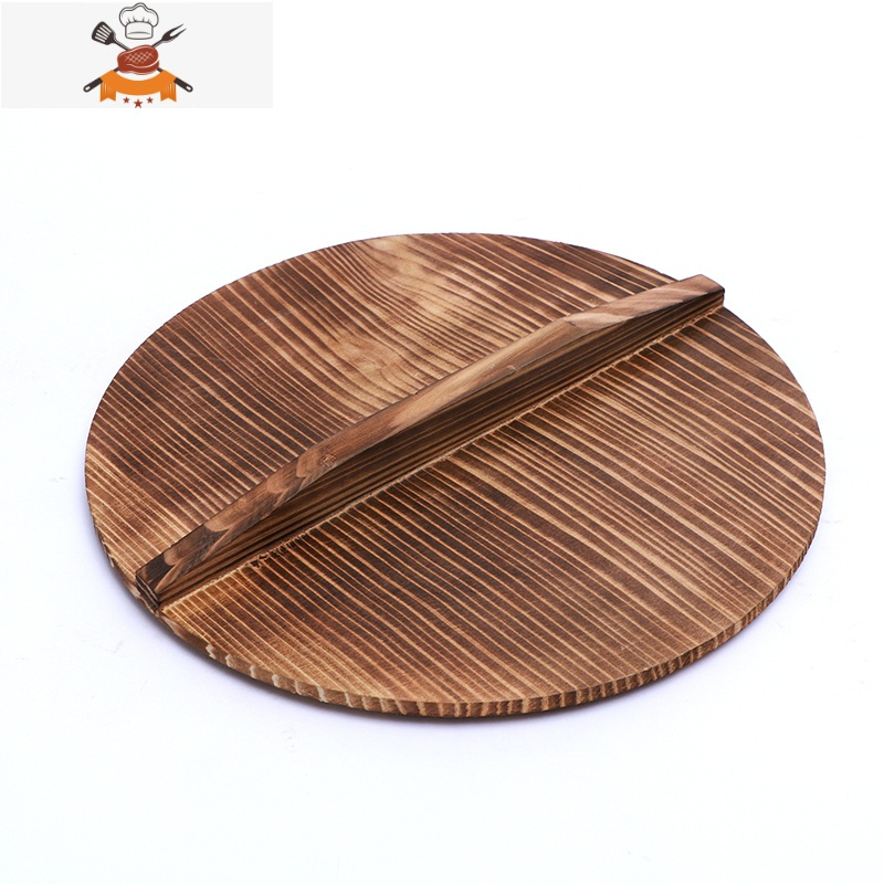 杉木锅盖圆形炒锅锅盖家用老式加厚实木木头农村大锅盖 敬平 21cm整板