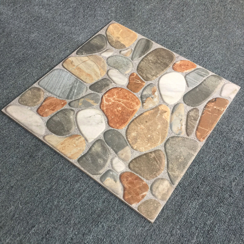 户外田园防滑地砖400室外阳台露台花园防冻地板砖仿鹅卵石瓷砖壹德壹