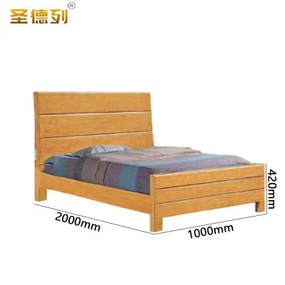 圣德列实木床直线三块板床TM-816# 1000*420*2000mm