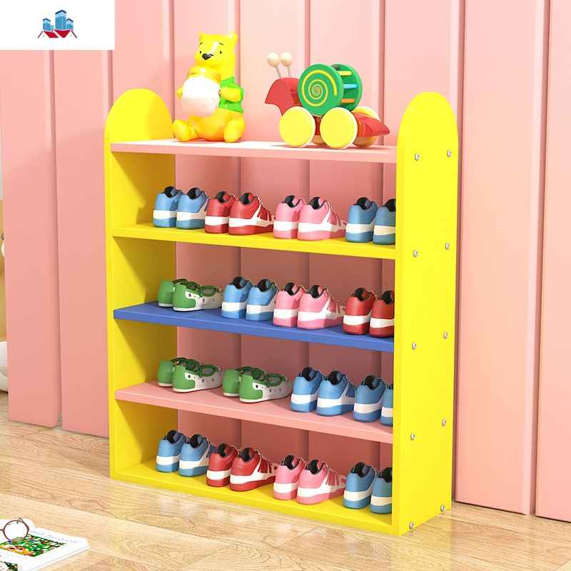 宝宝小号鞋架儿童鞋架多层卡通可爱简易小孩迷你组装鞋柜储物柜置泰