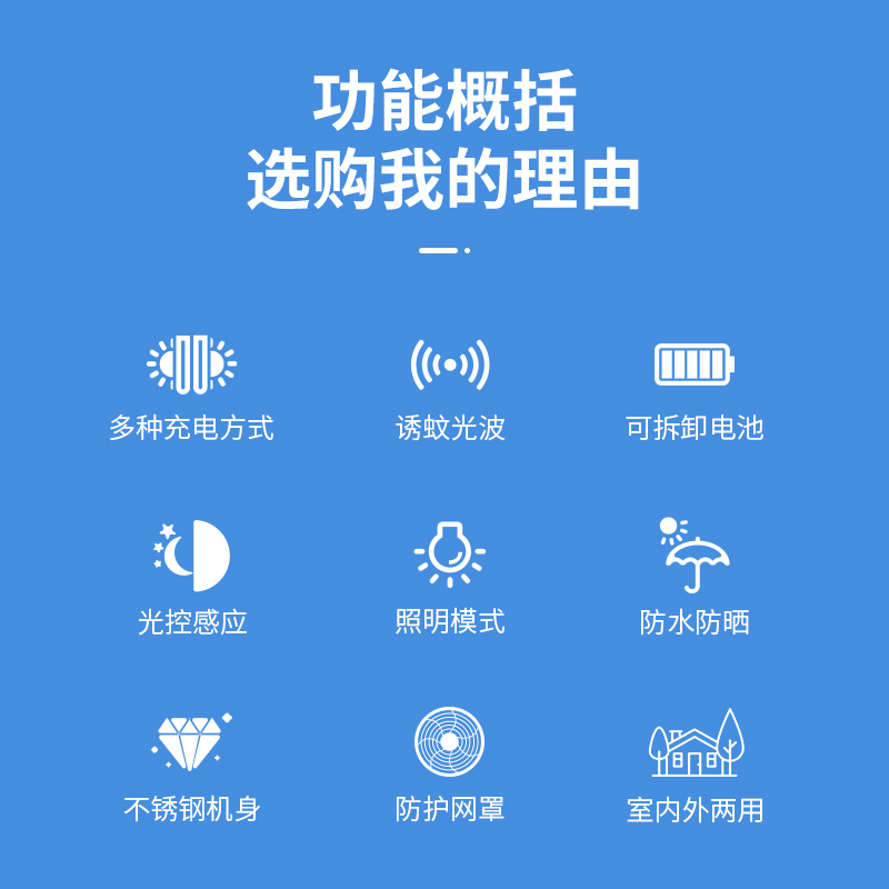 爱尚品电灭蚊灯驱蚊神器家用室内灭蝇器全自动插电防蚊捕蚊子苍蝇TM-02Y黑色地插款3台装