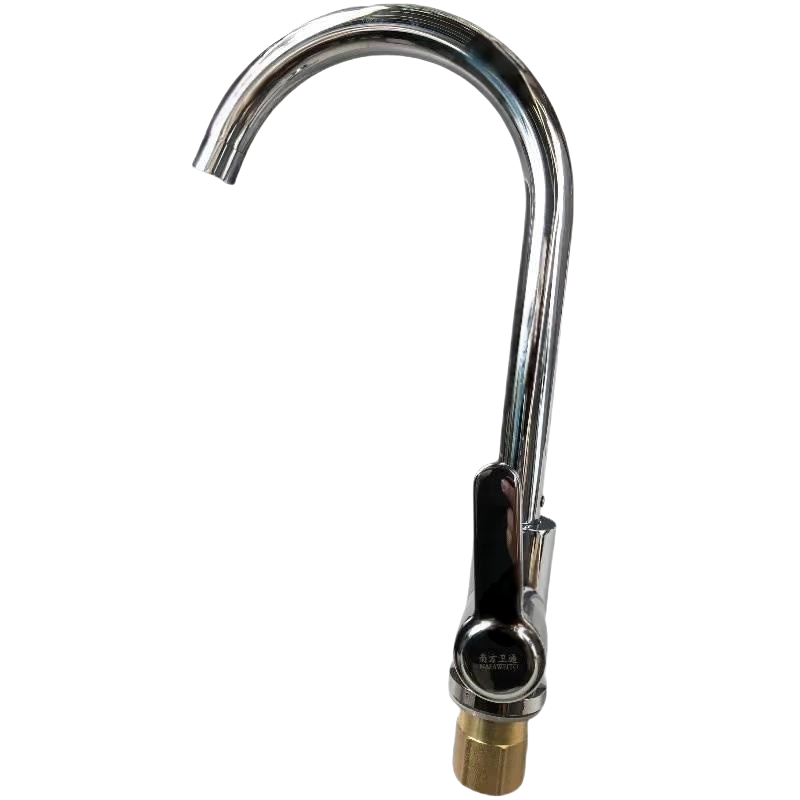 南方卫通 单孔冷热混合水龙 头 304电镀大弯管-5225水龙头+2根管子 NF-028 个高清大图