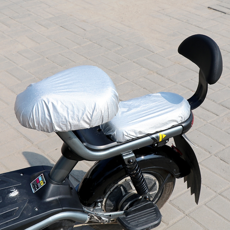 电动自行车防雨座套电瓶车防水闪电客防晒垫电动车罩遮阳防尘坐套视频