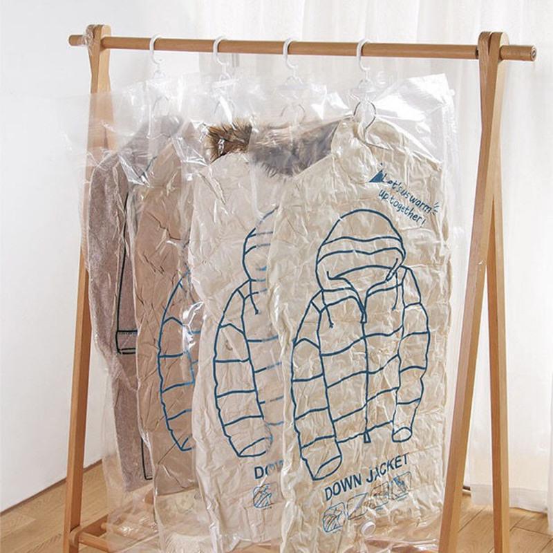 压缩袋衣柜挂式真空压缩袋抽空气真空袋装衣服衣物收纳袋压缩袋出口