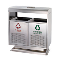 企购优品 GPX-235分类环保垃圾桶(全沙钢)