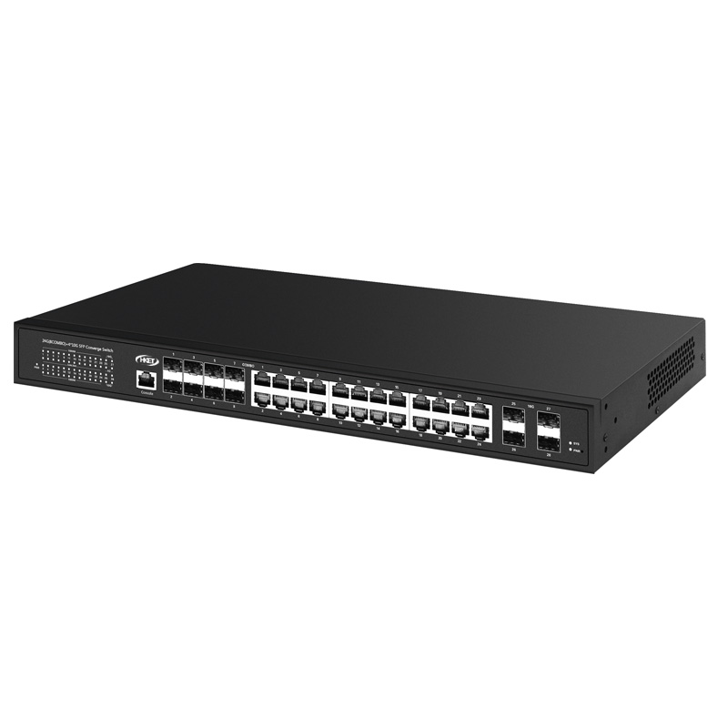 华科亿通 万兆三层24千兆电8千兆复用光4万兆SFP+端口核心交换机 HKET 12408W高清大图