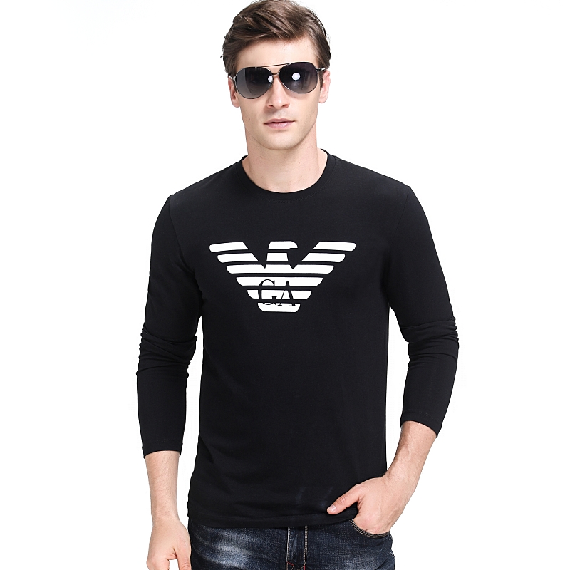 lidenamani利登阿玛尼官方旗舰店男士长袖t恤衫正品2021秋冬季中青年