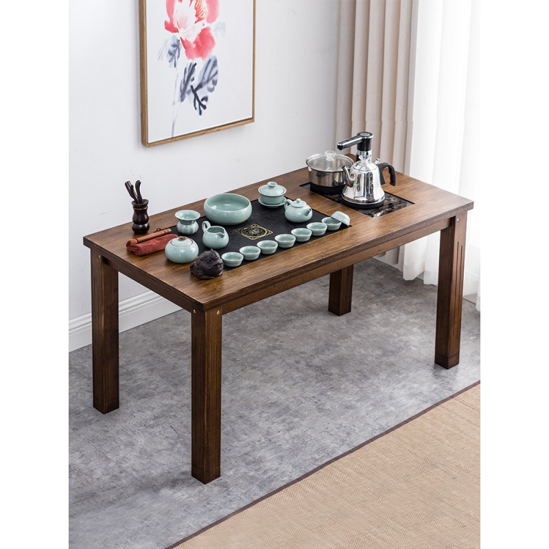 寻木匠实木茶几小户型家用客厅茶台简易功夫茶艺泡茶桌乌金石飘窗喝茶