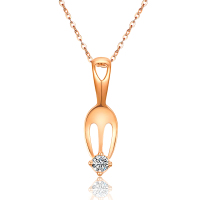 水贝珠宝(SHUIBEI JEWELRY)幸福的味道_18K金钻石链牌 S10380