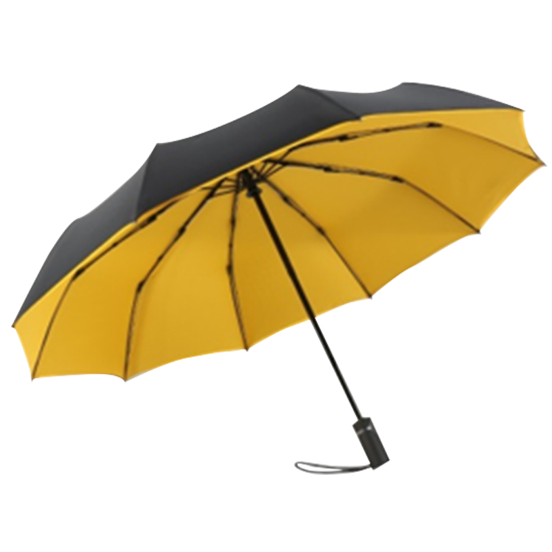 全自动钢骨玻纤 双层碰击布 橡胶漆手柄 YF-Z2021045 晴雨两用伞