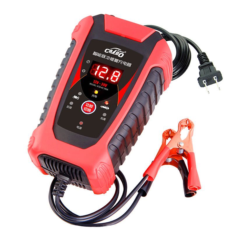 XY汽车12v24v伏电瓶充电器摩托通用机全智能自动修复型大功率蓄电池